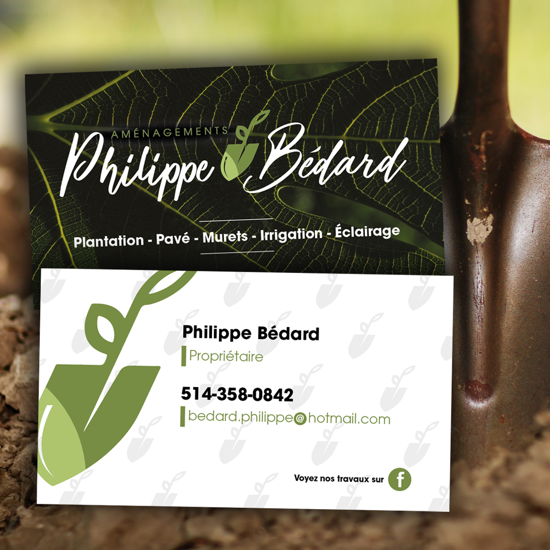 Carte d'affaire Aménagements Philippe Bédard