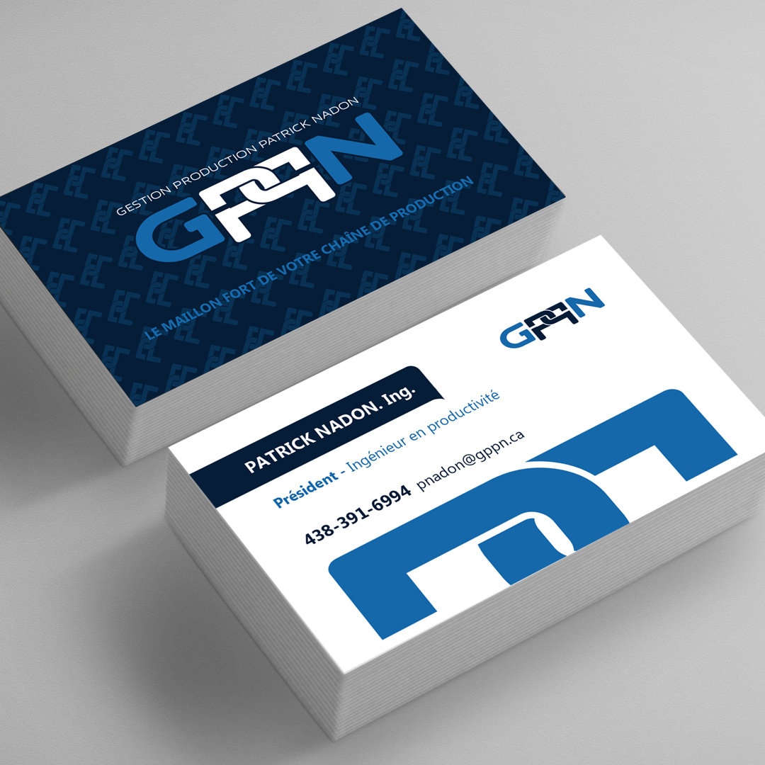 Carte professionnelle GPPN Gestion Production Patrick Nadon