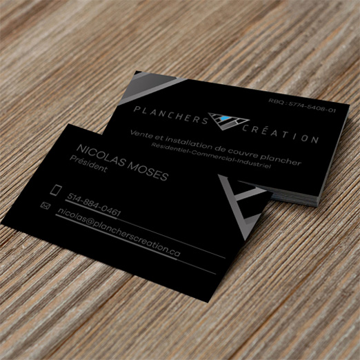 Carte professionnelle Planchers Création