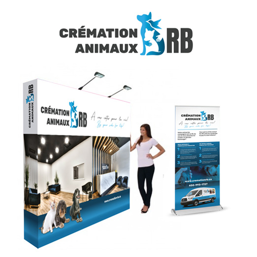 Kiosques et Roll-up Crémation Animaux RB