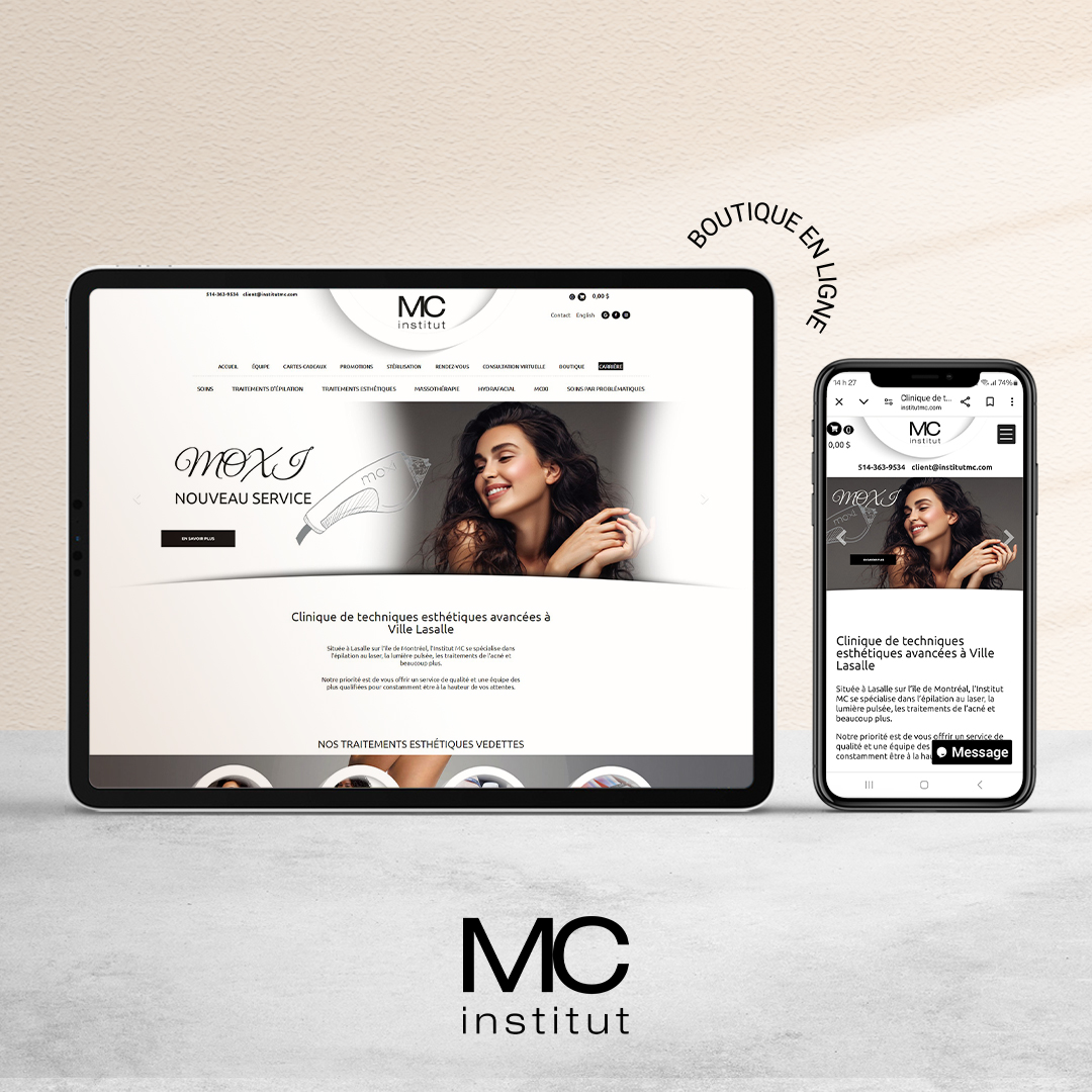 Réalisation du site web de Institut MC